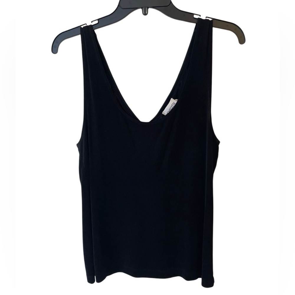 Chico's Travelers Women's Sleeveless Tank Top V Neck Black Size 1 - XS / S